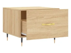 2 pcs Mesas de centro | Mesa de apoio | Mesa de café 50x50x40cm deriv. madeira carvalho sonoma