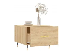 2 pcs Mesas de centro | Mesa de apoio | Mesa de café 50x50x40cm deriv. madeira carvalho sonoma