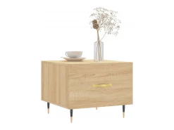 2 pcs Mesas de centro | Mesa de apoio | Mesa de café 50x50x40cm deriv. madeira carvalho sonoma
