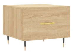 2 pcs Mesas de centro | Mesa de apoio | Mesa de café 50x50x40cm deriv. madeira carvalho sonoma