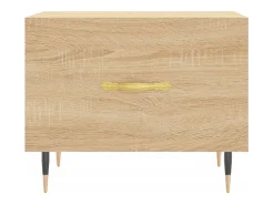 2 pcs Mesas de centro | Mesa de apoio | Mesa de café 50x50x40cm deriv. madeira carvalho sonoma