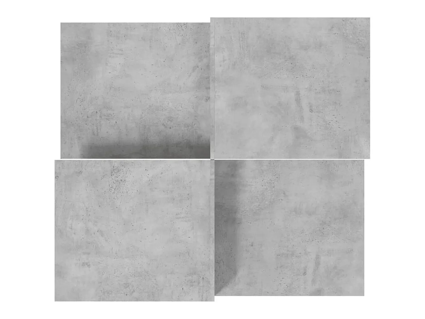 2 pcs Mesas de centro | Mesa de apoio | Mesa de café derivados de madeira cinzento-cimento