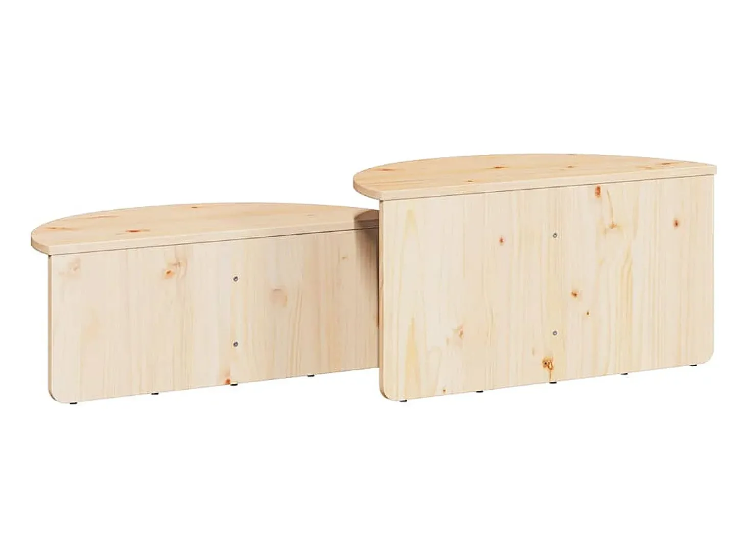 2 pcs Mesas de centro | Mesa de apoio | Mesa de café Natural 79x39.5x40 cm