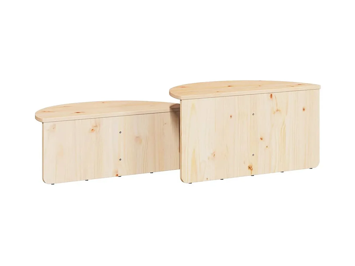 2 pcs Mesas de centro | Mesa de apoio | Mesa de café Natural 79x39.5x40 cm