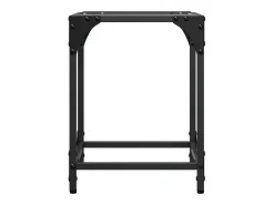 2 pcs Mesas de centro | Mesa de apoio | Mesa de café c/ topo vidro transparente 30x30x40cm aço