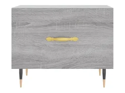 2 pcs Mesas de centro | Mesa de apoio | Mesa de café 50x50x40 cm madeira proc. sonoma cinza