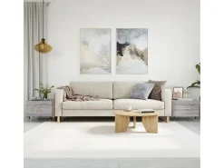 2 pcs Mesas de centro | Mesa de apoio | Mesa de café 50x50x40 cm madeira proc. sonoma cinza