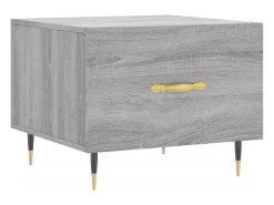 2 pcs Mesas de centro | Mesa de apoio | Mesa de café 50x50x40 cm madeira proc. sonoma cinza