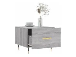 2 pcs Mesas de centro | Mesa de apoio | Mesa de café 50x50x40 cm madeira proc. sonoma cinza