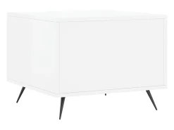 2 pcs Mesas de centro | Mesa de apoio | Mesa de café 50x50x40 cm branco brilhante