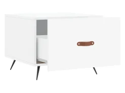2 pcs Mesas de centro | Mesa de apoio | Mesa de café 50x50x40 cm branco brilhante