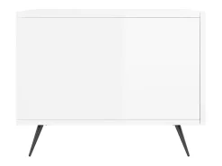 2 pcs Mesas de centro | Mesa de apoio | Mesa de café 50x50x40 cm branco brilhante