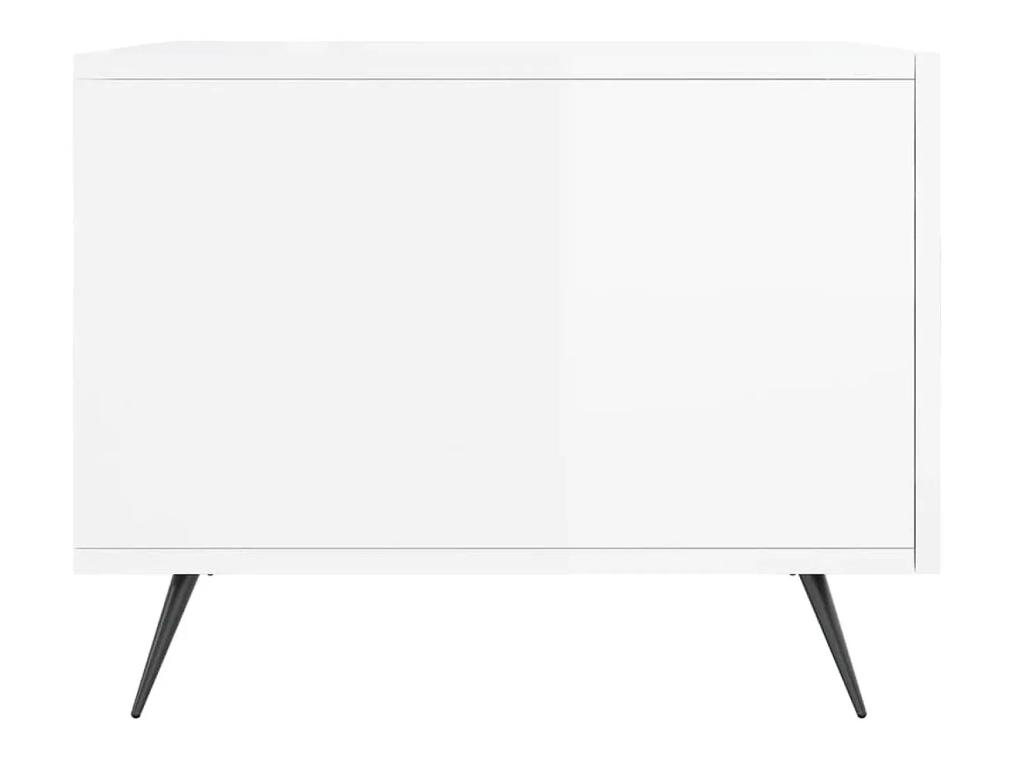2 pcs Mesas de centro | Mesa de apoio | Mesa de café 50x50x40 cm branco brilhante