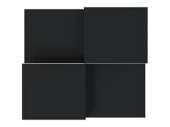 2 pcs Mesas de centro | Mesa de apoio | Mesa de café derivados de madeira preto