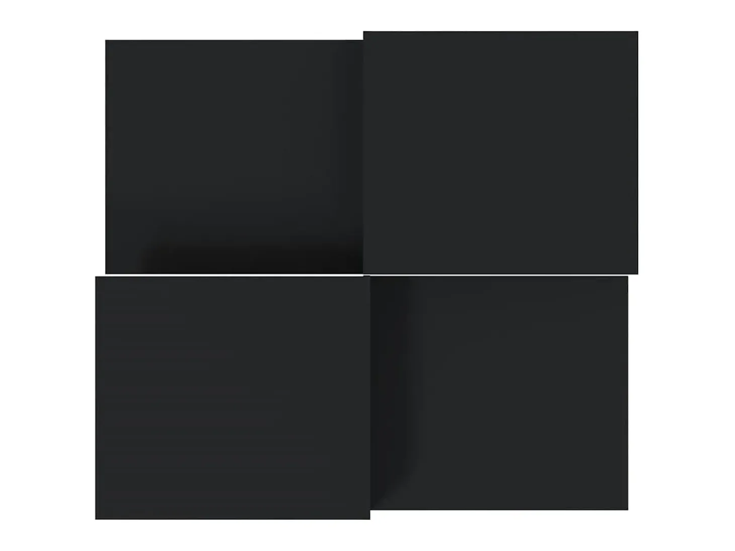 2 pcs Mesas de centro | Mesa de apoio | Mesa de café derivados de madeira preto