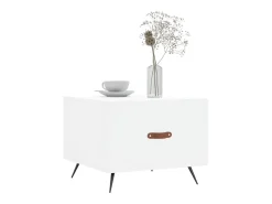 2 pcs Mesas de centro | Mesa de apoio | Mesa de café 50x50x40 cm madeira processada branco