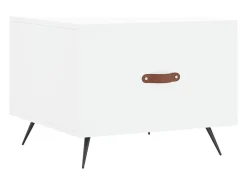 2 pcs Mesas de centro | Mesa de apoio | Mesa de café 50x50x40 cm madeira processada branco