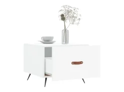 2 pcs Mesas de centro | Mesa de apoio | Mesa de café 50x50x40 cm madeira processada branco