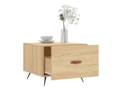 2 pcs Mesas de centro | Mesa de apoio | Mesa de café 50x50x40cm deriv. madeira carvalho sonoma