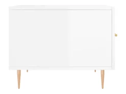 2 pcs Mesas de centro | Mesa de apoio | Mesa de café 50x50x40 cm branco brilhante