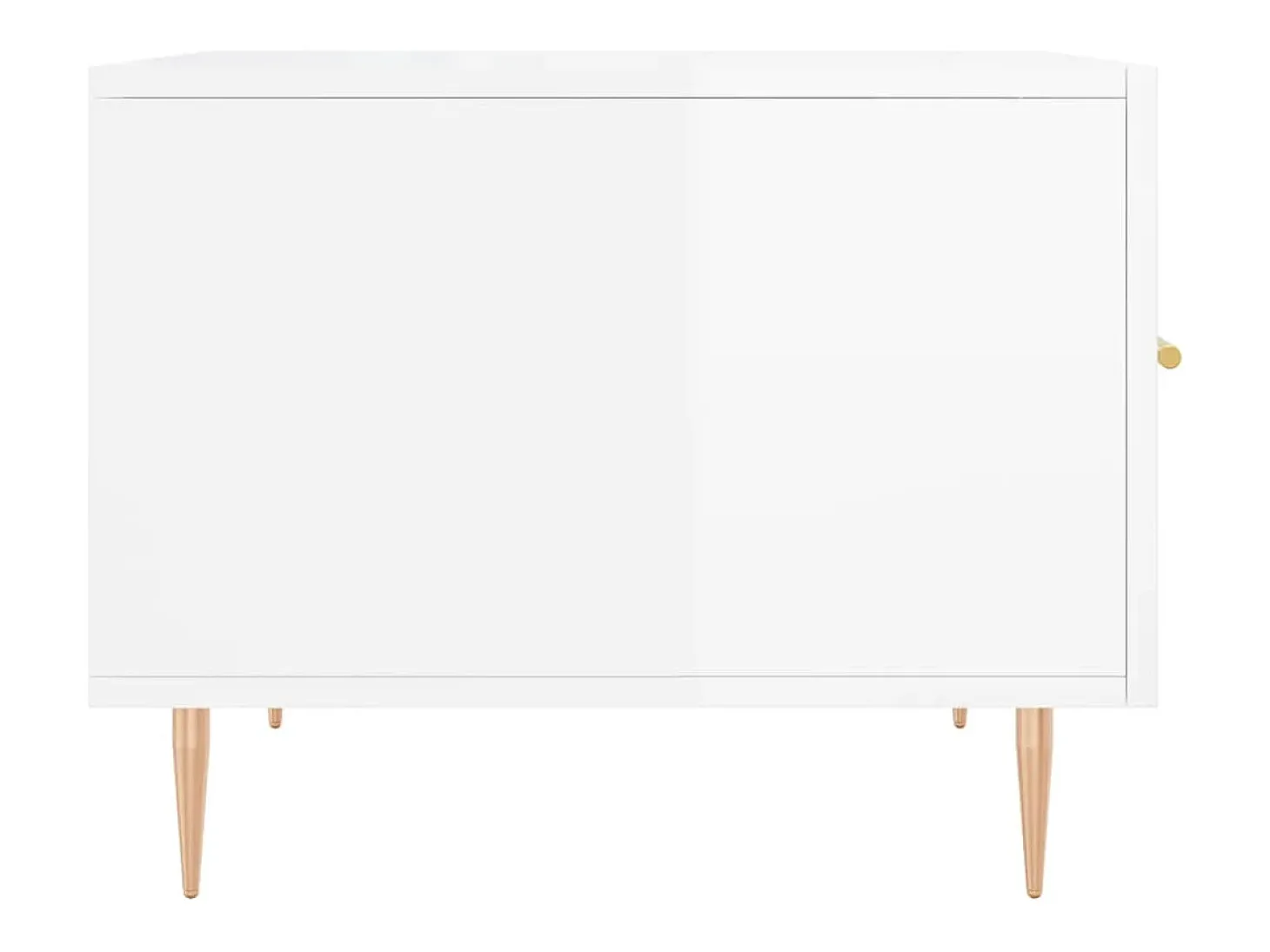 2 pcs Mesas de centro | Mesa de apoio | Mesa de café 50x50x40 cm branco brilhante