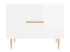 2 pcs Mesas de centro | Mesa de apoio | Mesa de café 50x50x40 cm branco brilhante