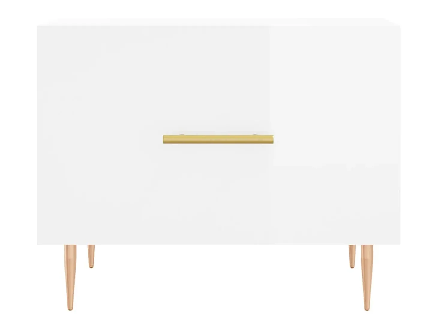 2 pcs Mesas de centro | Mesa de apoio | Mesa de café 50x50x40 cm branco brilhante