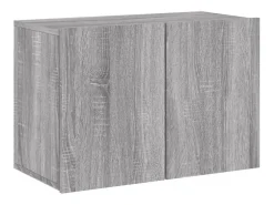 5 pcs móveis de parede p/ TV derivados de madeira cinza sonoma
