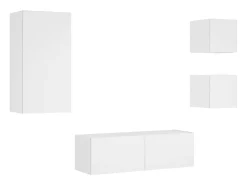 4 pcs móveis de parede para TV com luzes LED branco PT690198