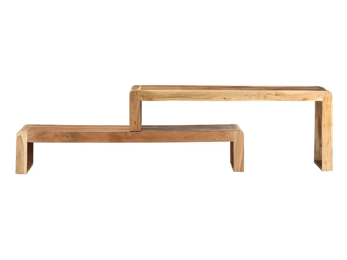 2 pcs móveis de TV cm madeira de acácia maciça PT982911
