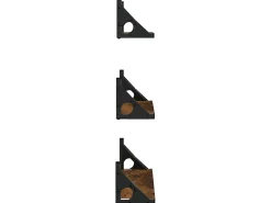 3 pcs prateleiras parede derivados de madeira carvalho fumado PT769265