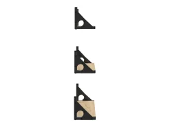 3 pcs prateleiras parede derivados de madeira carvalho sonoma PT969442