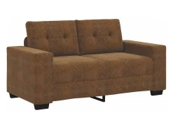 | Sofá | 2 pcs Castanho 221 x 78 x 80 cm Couro sintético