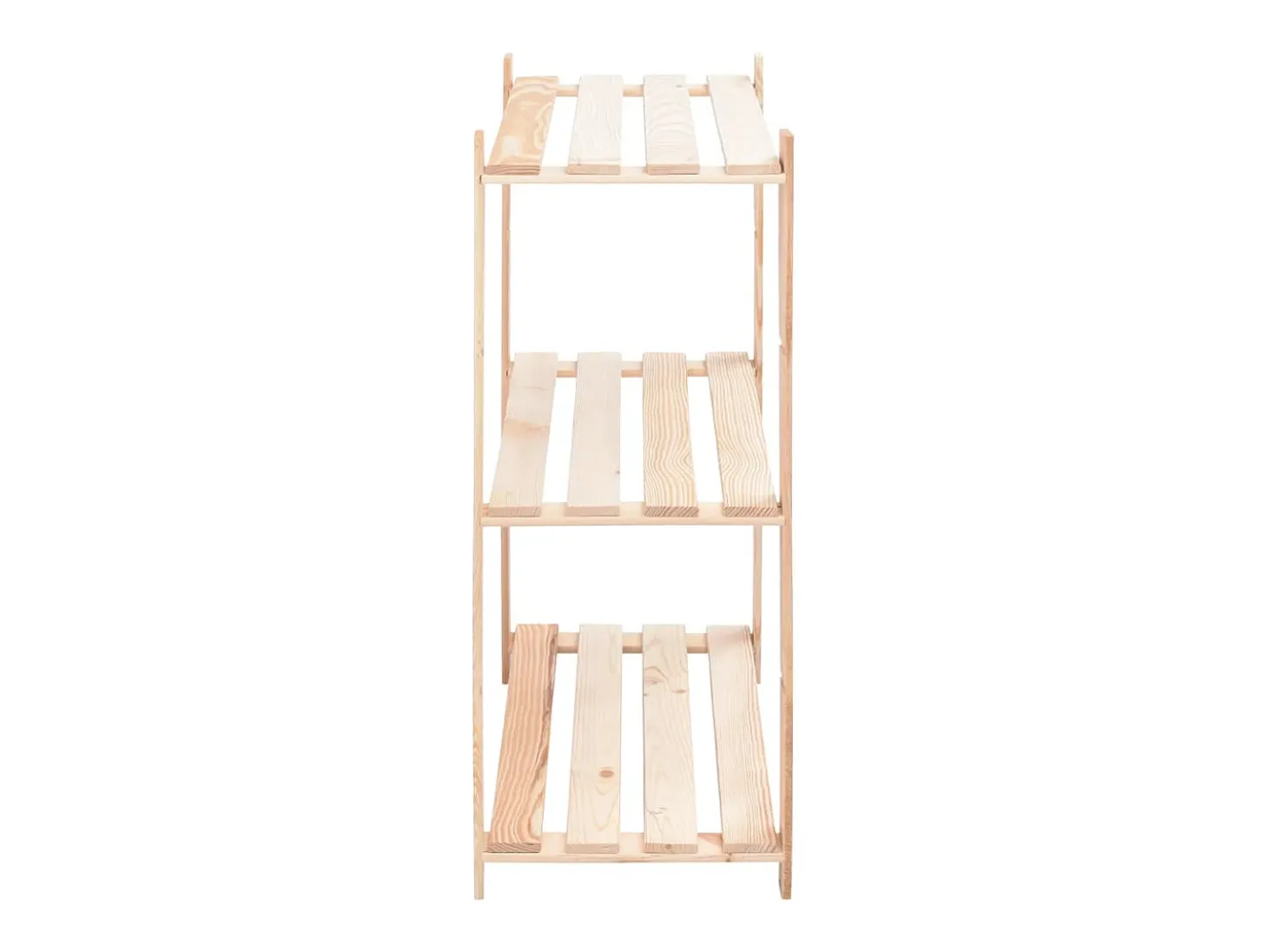 2 unidades arrumação 3 prateleiras 80x38x90cm pinho 150 kg PT634096