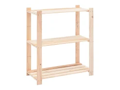 10 unidades arrumação 3 prateleiras 80x38x90cm pinho 150 kg PT294427