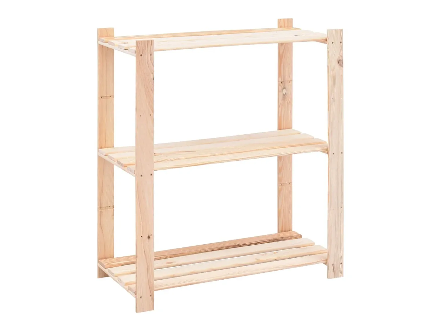 10 unidades arrumação 3 prateleiras 80x38x90cm pinho 150 kg PT294427