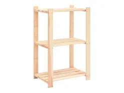 10 unidades arrumação 3 prateleiras 60x38x90cm pinho 150 kg PT565709