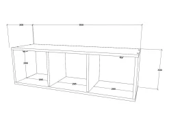 A prateleira modular haaus Kos, 1 porta, antracite, 30 x 30 x 95 cm
