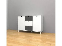 Aparador 2 Portas e 3 Gavetas DN, Branco 120x82cm