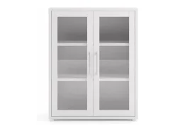Aparador Ampezzo, Buffet de sala, Aparador de sala, Despensa de cozinha, 89x40 h113 cm, Branco