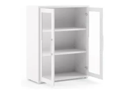 Aparador Ampezzo, Buffet de sala, Aparador de sala, Despensa de cozinha, 89x40 h113 cm, Branco