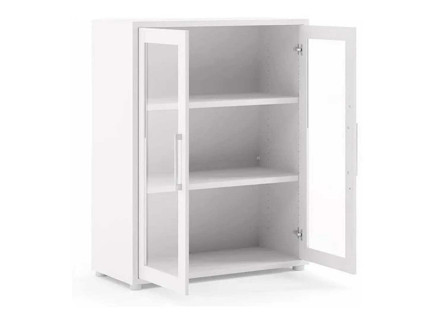 Aparador Ampezzo, Buffet de sala, Aparador de sala, Despensa de cozinha, 89x40 h113 cm, Branco