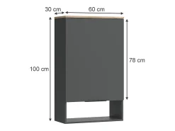 Aparador antracite 60x30x100 wido