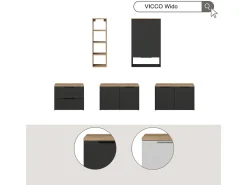 Aparador antracite 60x30x100 wido