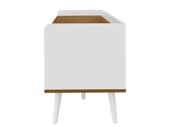 Aparador baixo de 3 portas com prateleira, 160 cm de altura, para TV, moderno, ideal para sala de estar, na cor branca.