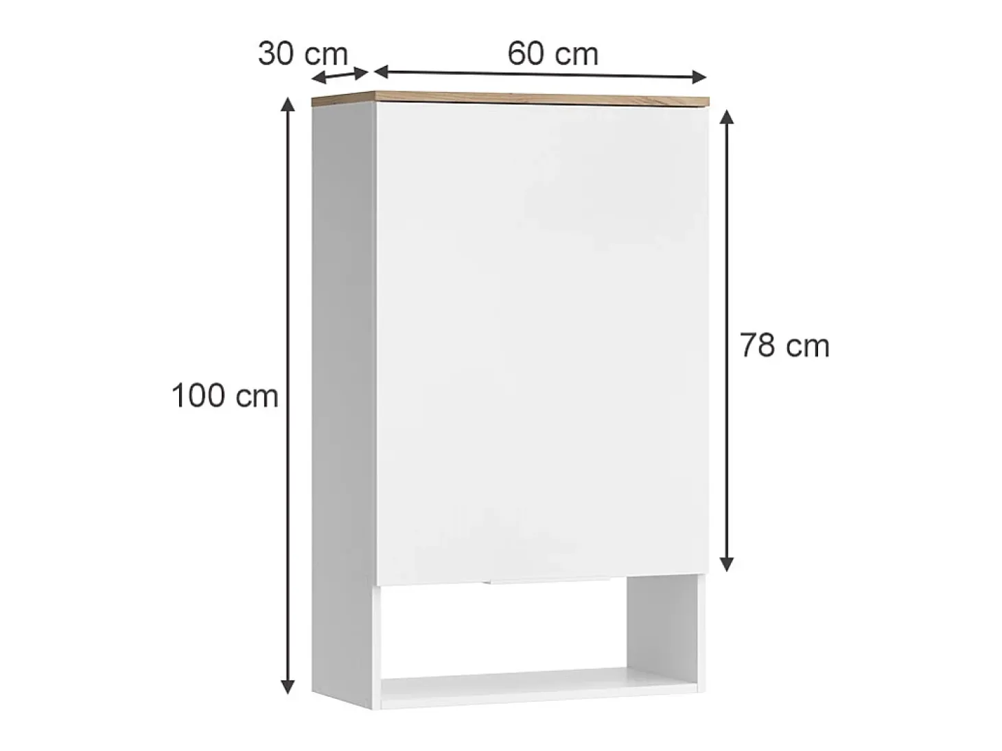 Aparador branco/sonoma 60x30x100 wido