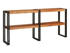 Aparador Castanho 160 x 33 x 75 cm Madeira Sólida de Acácia