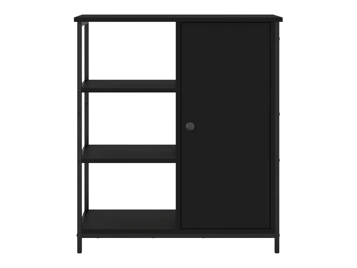 Aparador cômoda armário armário organizador cozinha sala sala 70 x 30 x 80 cm madeira trabalhada preta 02_0036092