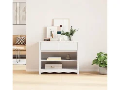 Aparador com gaveta Drammen Branco 89,5 x 37 x 73 cm