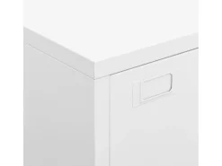 Aparador de arrumação industrial 75x40x115 cm metal branco
